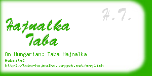 hajnalka taba business card
